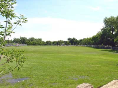 grass, goals, playground...